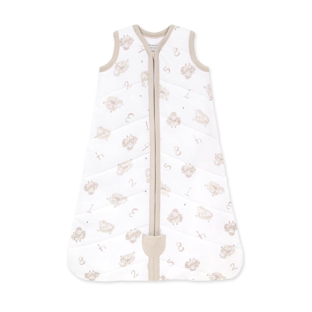 Burt’s bees quilted zip up sleep sack.  Size large.